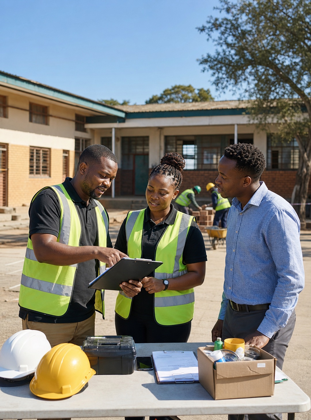 TOK Business staff reviewing a project with a client representative