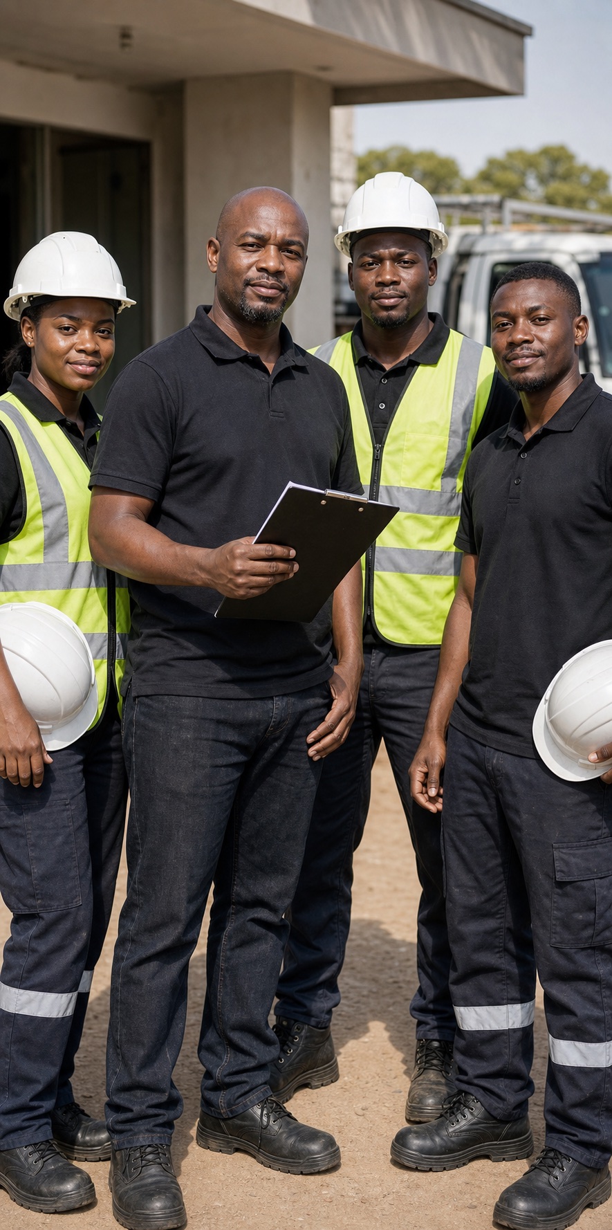 TOK Business management and field team at a project site